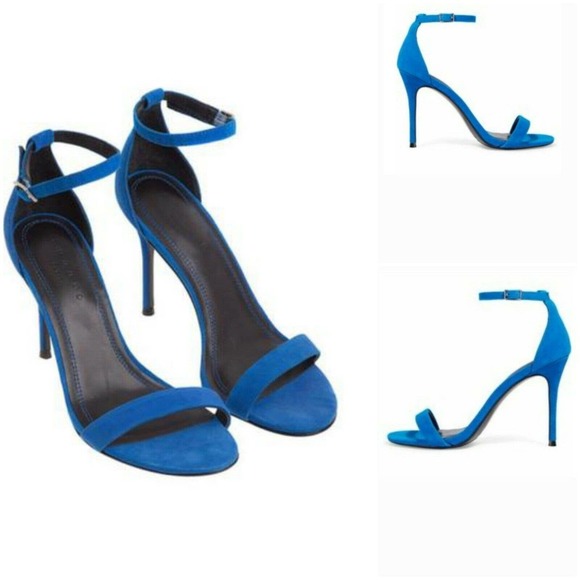SANDRO PARIS ALINA NEON COBALT BLUE STRAPPY SANDALS SHOES $470 38 / US 7.5 7 1/2 - Picture 6 of 12